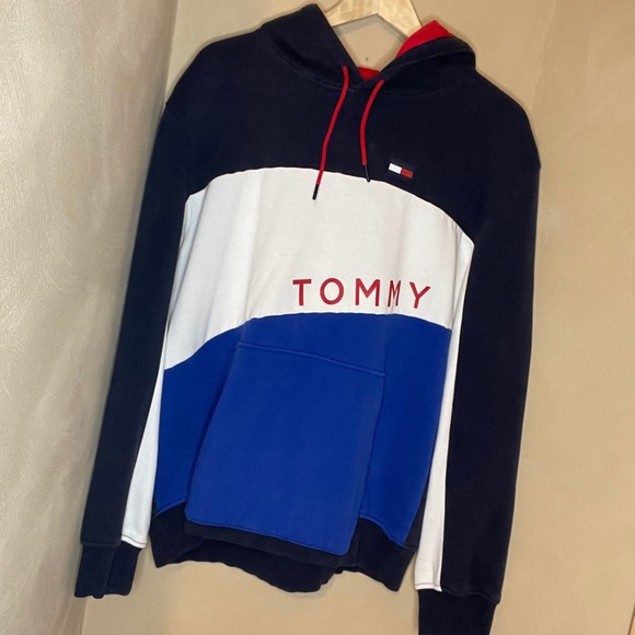 Tommy hilfiger red white and blue sweatshirt Clearance